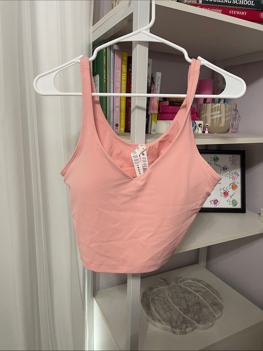 Lulu lemon Pink V-Neck Cropped workout  Top